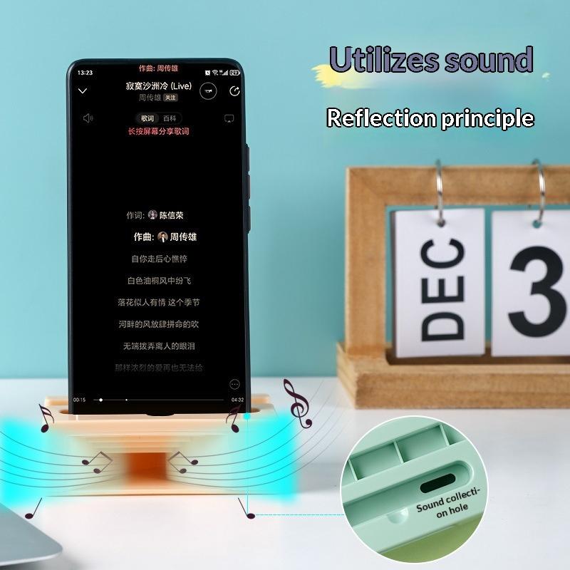 Universal Plastic Phone Stand Vertical Speaker Base Portable Desktop Decoration Random Color Smartphone Speaker Stand
