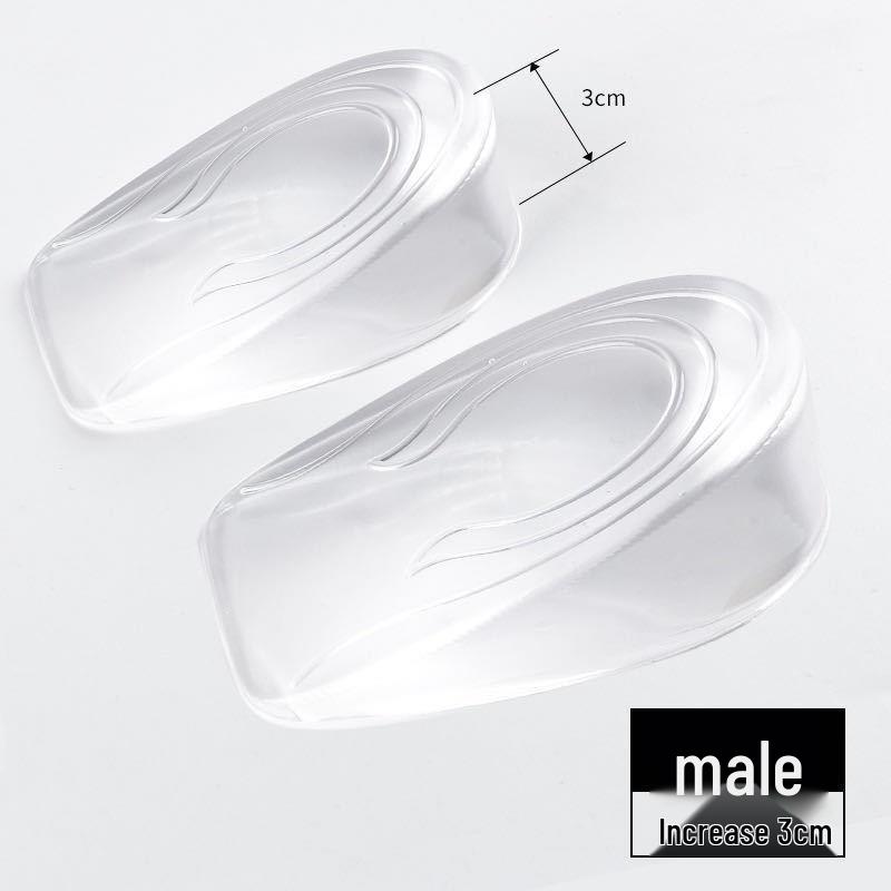 Mezze Solette Morbide in Silicone Invisibili per Aumentare l'Altezza, Rialzi per Talloni Unisex