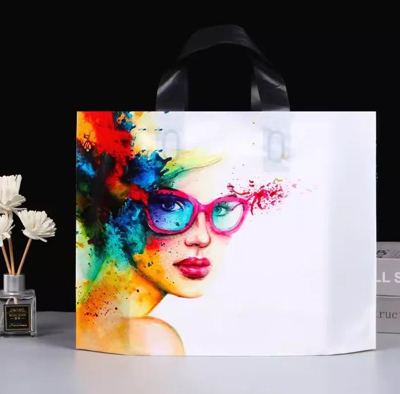 50pcs New models Handbag thick 0.14mm durable clothing cosmetic gift Shopping bags Resilient Powerful handheld Portable Packaging bag