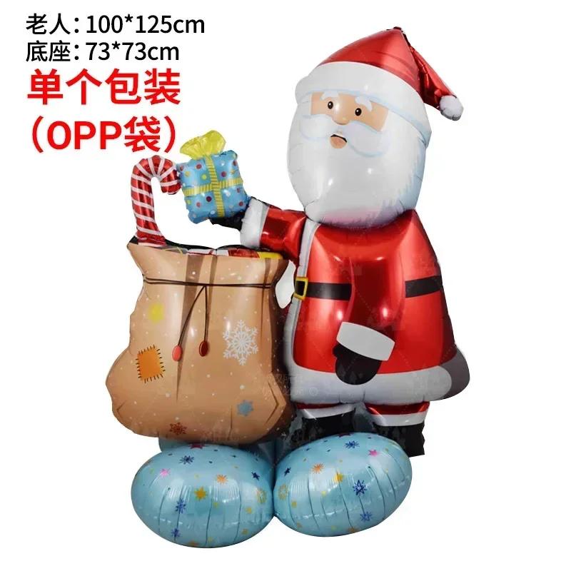 Große Weihnachtsballons Weihnachtsmann Schneemann Elch Strumpf Folienballon Weihnachtsdekorationen für Zuhause Navidad Neu