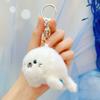 Soft Fluffy Whale Keyring Small Turtle Press Sound Pendant Ocean Animal Plush Keychain  Children