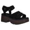 UGG New Heights Ankle Strap with Platform Size US 7 1167475 Sandals/Mules Heels, Women's, Black, (24.0cm), [Used]