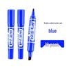 Dual-Tip Oil-Based Marker: Waterproof & Fade-Resistant, Thick & Thin Tips in Black, Red, Blue - Ideal for Logistics