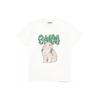 Ganni Rabbit Pattern Round Neck T-Shirt Women tops White T2778151