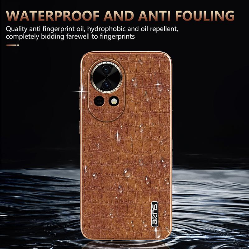 AZNS For Huawei Nova 13 5G Case Electroplating Crocodile Texture PU+TPU Phone Cover