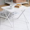 YAMAZEN Folding Coffee Mini 50cm Wide X 44cm Deep X and Heat Perfect for Single Fully White RYST-5040L (WH/WH2) Table, Table, 35.5cm High, Scratch,
