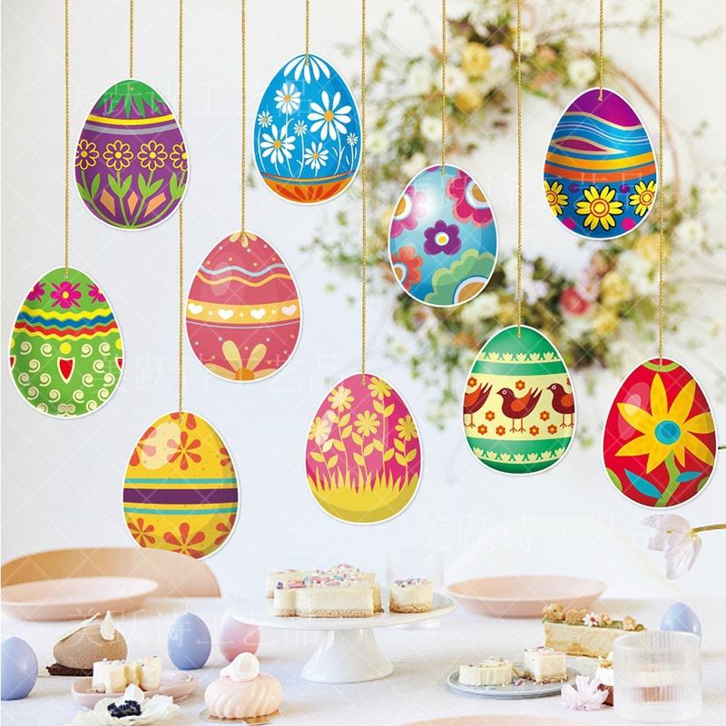 Easter Decorative Pendant Pendant Easter Egg Pendant Rabbit Carnival Party Arrangement Props