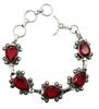 Red Garnet Gemstone Silver Plated Handmade Bracelet Jewelry BR 97