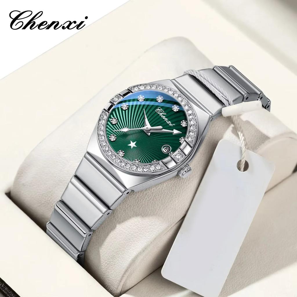 Ladies Watches Fashion Dress Quartz Wristwatch Waterproof Luminous Watches For Women Diamond Scale Reloj Mujer