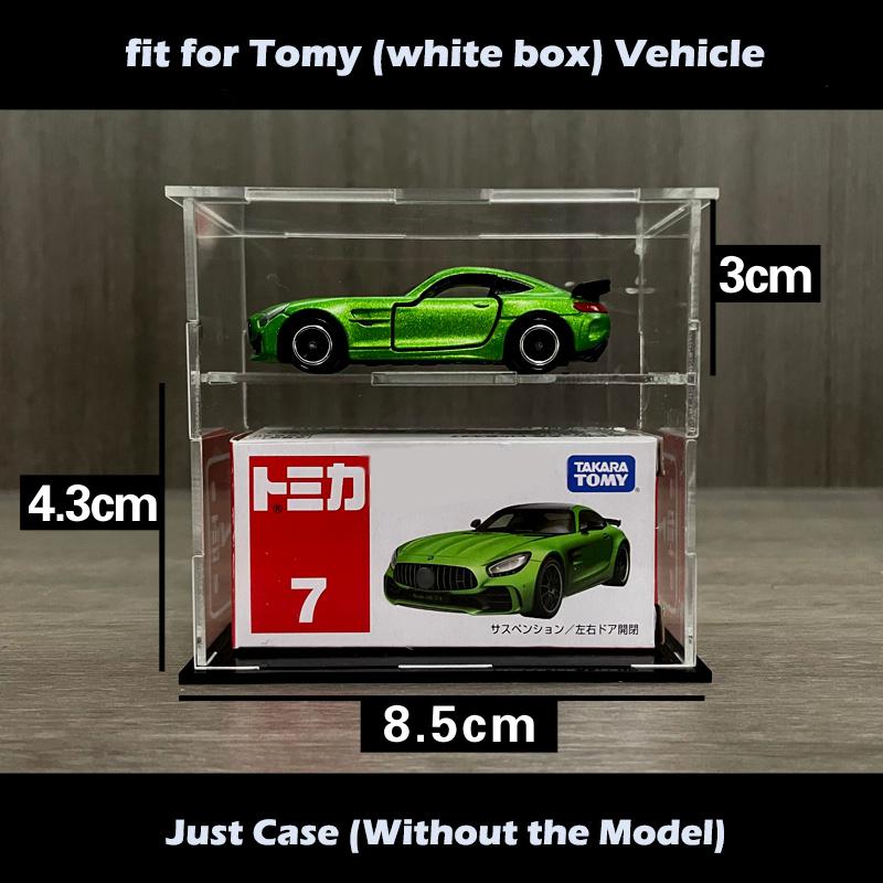 Boîtier d'exposition en acrylique pour voitures miniatures 1/64 Convient pour Mini Size Minigt Tomica Hotwheels Assemblage requis Boîte de protection Armoire Véhicules Jouets