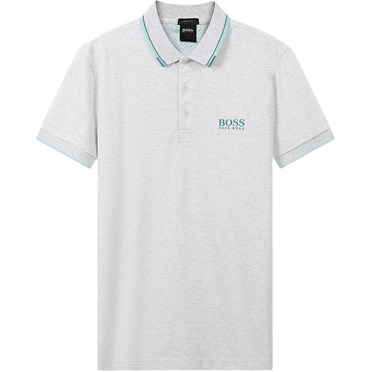 HUGO BOSS SS22 Polo Shirt Men's Light Gray 50430796-057
