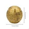 Copper Alloy Tea Tin Canister with Lid Decorative Storage Container Embossed