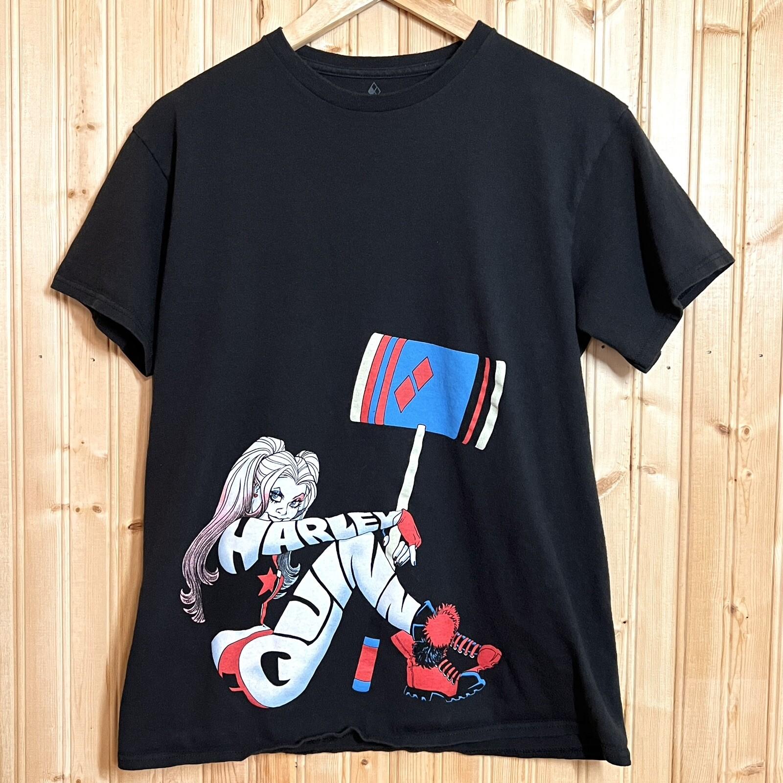 DC Comics Official Harley Quinn Hit Hammer T Shirt Black Womens Sz M XL