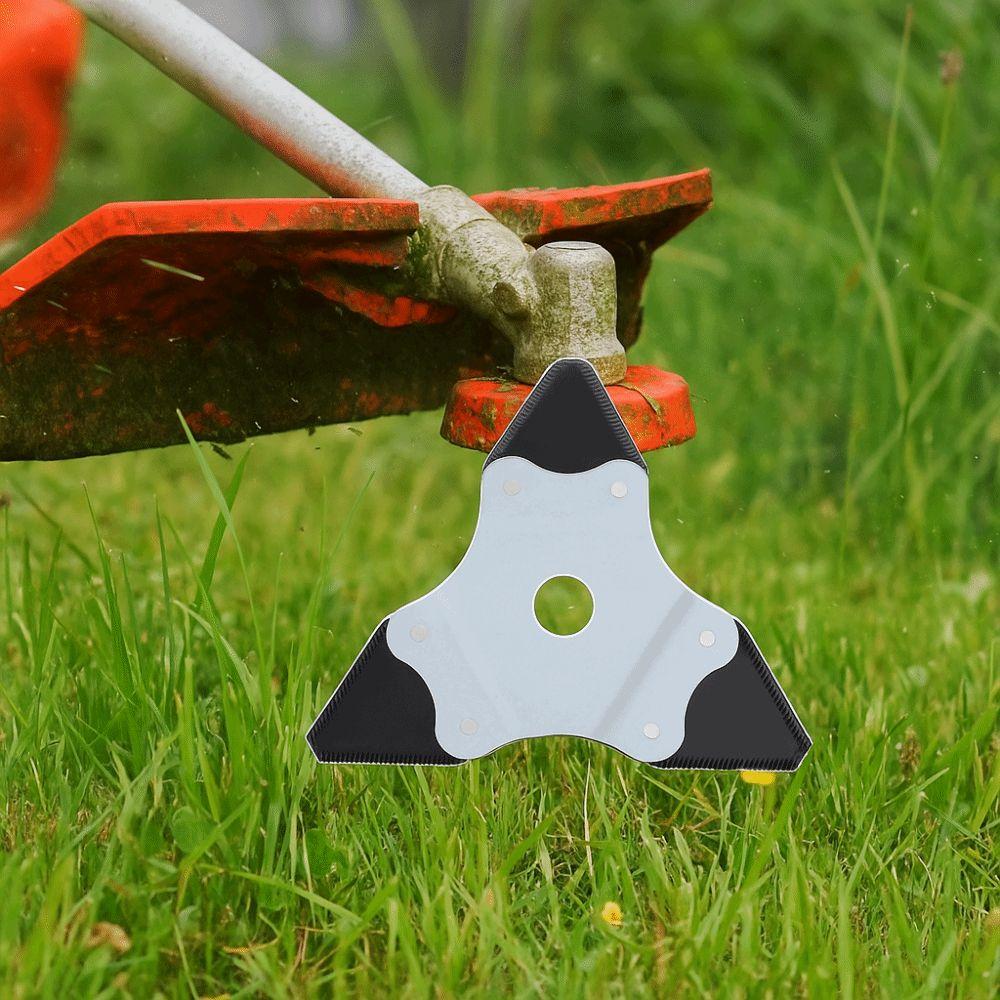 Manganese Steel Lawn Mower Blades Triangular Shape Double-sided Blades  Garden Maintenance