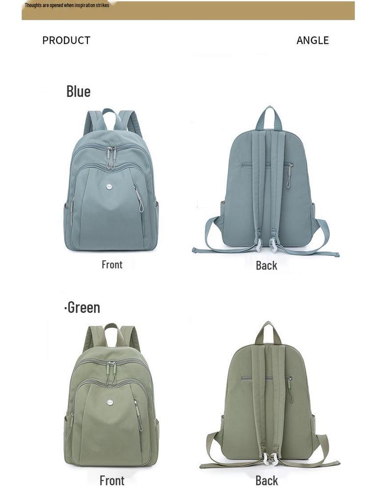 Trendy Women's Large-Capacity Nylon Backpack for High School and Travel