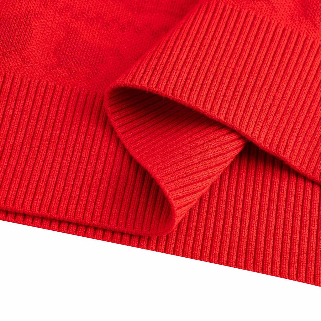 Anta Good Things Happen Life Series Knitted Sweater Spring 2026 Men sweater Deep-Red 152618708-1