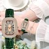 Small Green Watch Ladies Watch Niche Pigeon Egg Kuaishou Rhinestone Gypsy