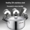 Supor 304 Stainless Steel 20cm Soup Pot with Steamer