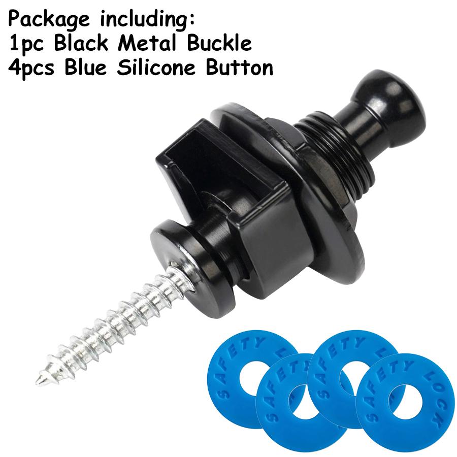 

Guitar Strap Locks & 4pcs Safety Lock Washers Duty Strap Lock System for Electric, Bass Guitars Anti-Slip Strap Retainer Kit