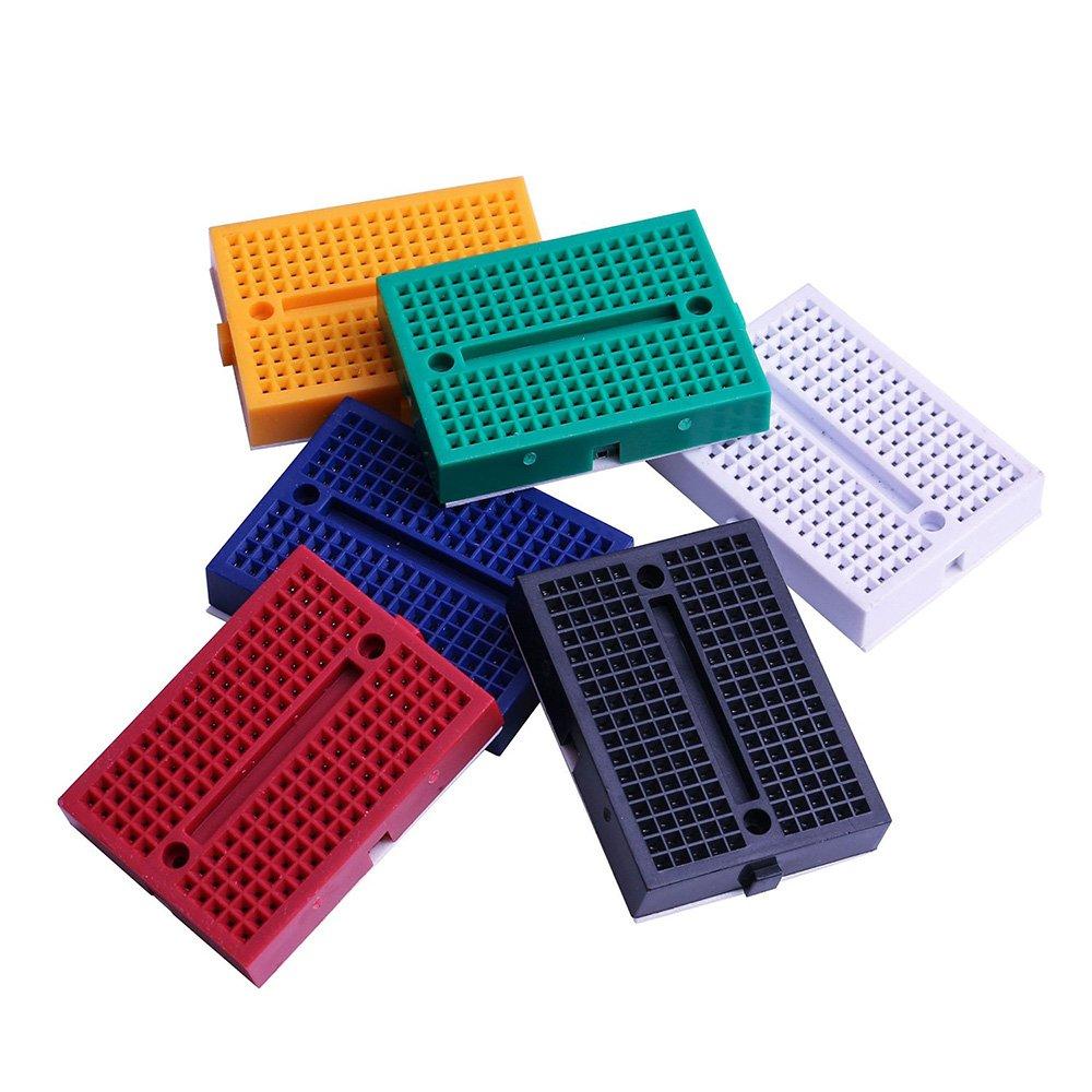 ELEGOO 170 Tie Point Mini Breadboard for Arduino 6PCS