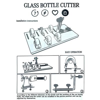 Universeller verstellbarer DIY-Glasflaschenschneider, verstellbare Größen, Metall-Glasflaschen-Schneidemaschine