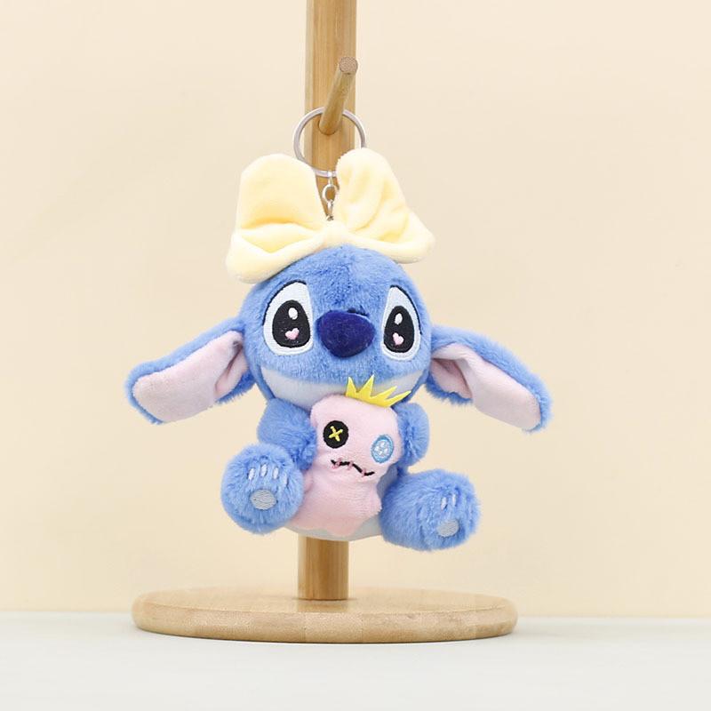 Bow Lilostitch Stitch Dress Up Plush Toy Cartoon Doll Keychain Pendant Backpack