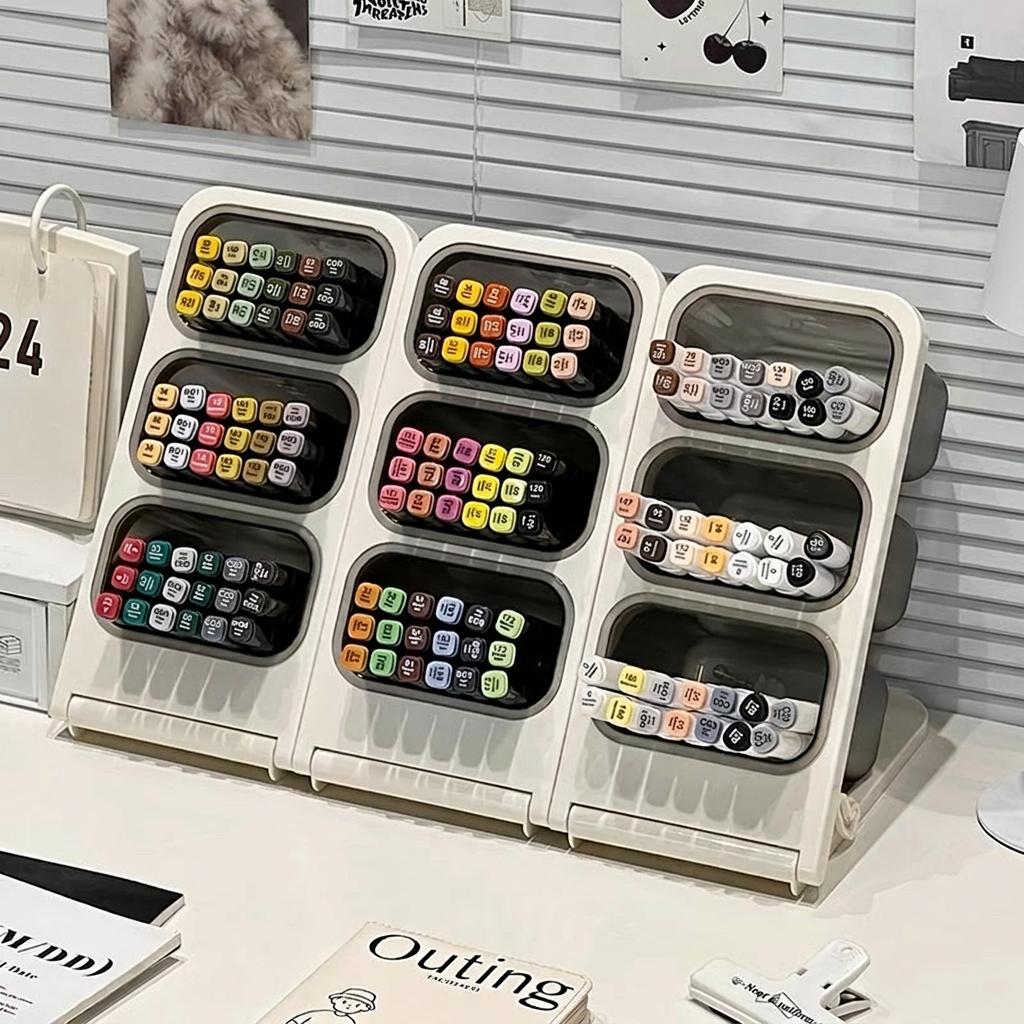 Stationery Organizer Plastic Plastic Pen Holder Marker Storage Detachable Pen Holder For Desktop School Workstation