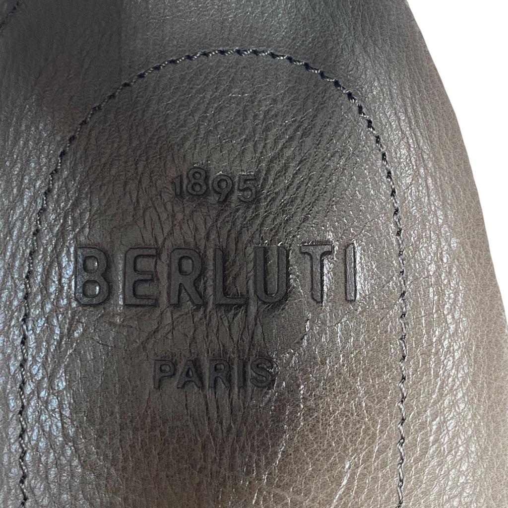 Used Berlutisneakers Gray Suede/leather Mens