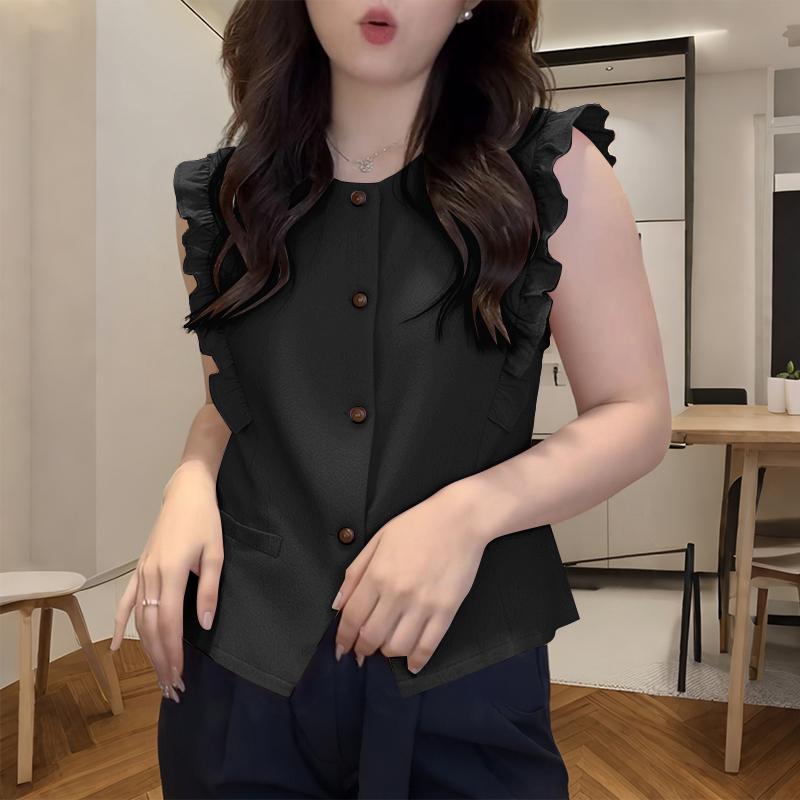 ZANZEA Women Casual Round Neck Summer Sleeveless Tank Tops