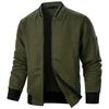 Men's Plaid Zip-Up Stand Collar Cardigan Sweatshirt Jacket