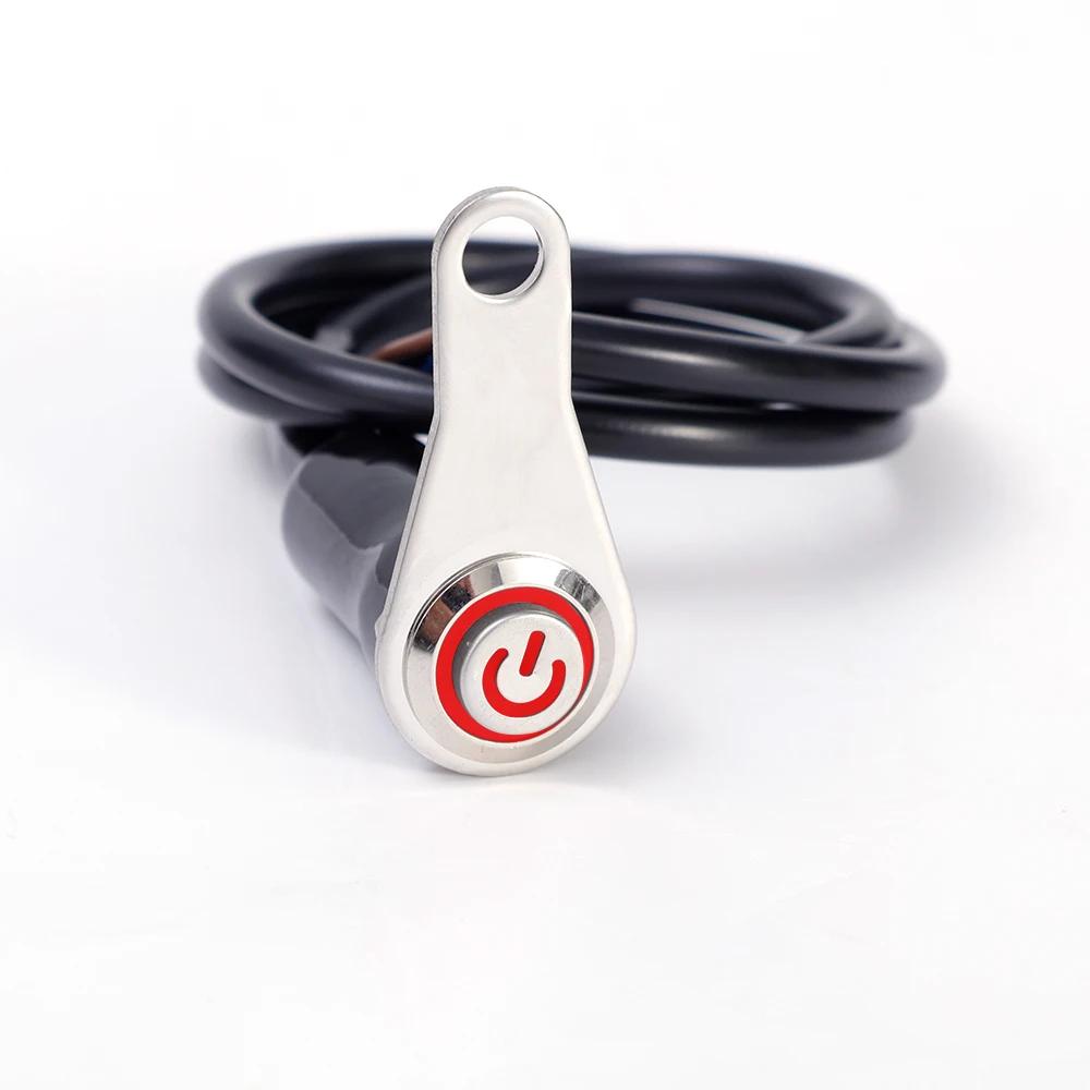 Motorcycle Indicator Light Switch Off-road Vehicle Modification Single Hole Stainless Steel ON-OFF Button for Horn Enginee Power