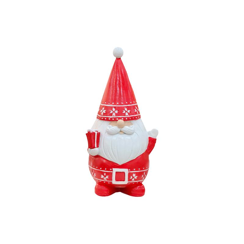 

Christmas Decoration Clearance! 1 Resin Gnome Dwarf Decoration, Christmas Figurine, Ornament, Red And One Size белый