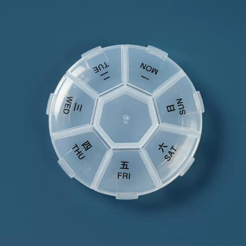 7 Grids Tragbare Wöchentliche Pille Fall Lagerung Box Container Mini Medizin Organizer Tablet Spender Splitter Verhindern Vergessen