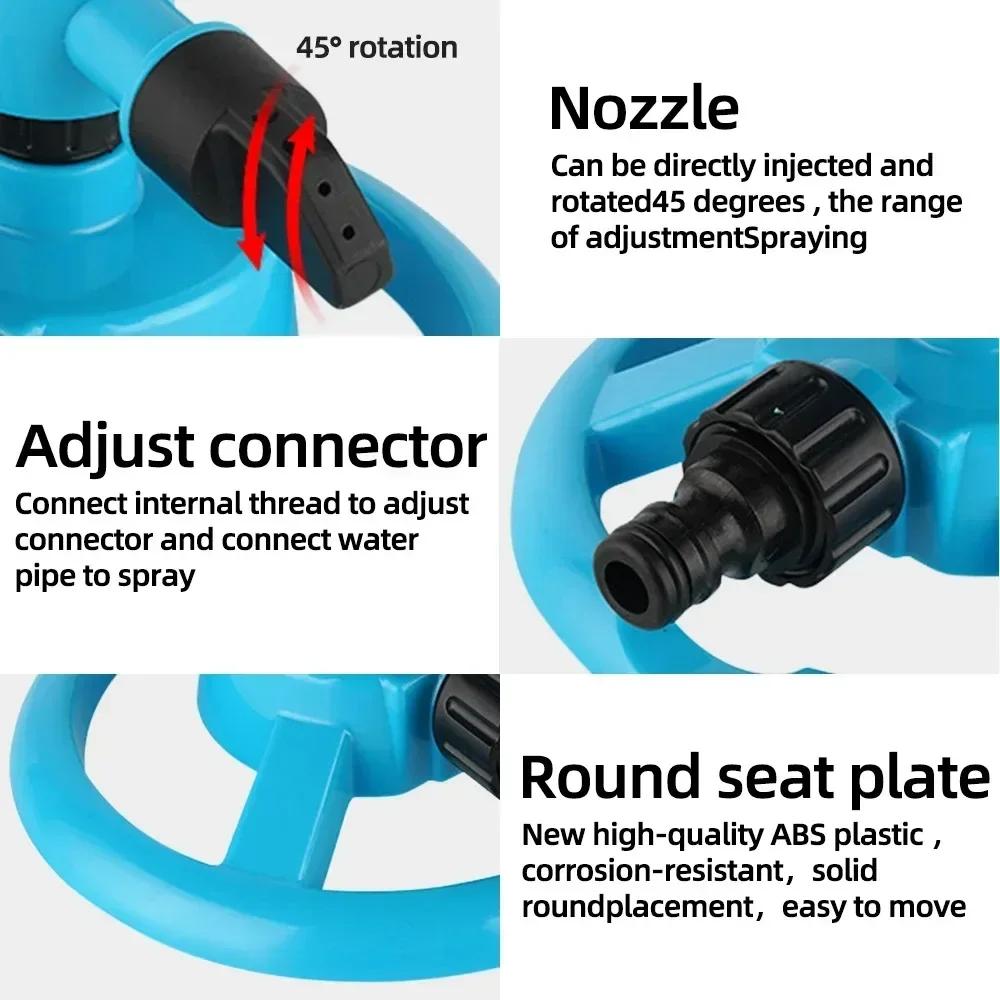 360 Degree Sprinkler Nozzle Automatic Rotating Water Spray Garden Lawn Automatic Sprinkler Garden Watering Irrigation Supplies