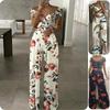 Spring 2026 Women's Elegant One-Shoulder High-Waist Print Jumpsuit