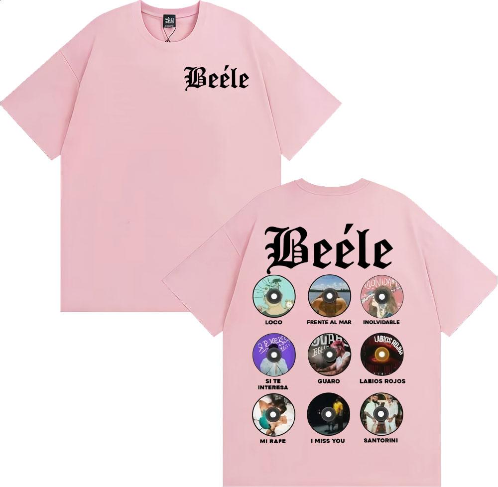 Rapper BEELE Music Album 2025 Graphic T-shirts Men's Clothing Hip Hop High Street T Shirt Unisex Cotton Casual Oversized T-shirt