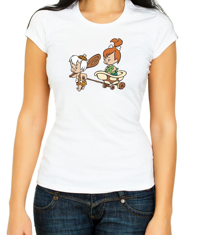 

The Flintstones characters White / Black Women s 3/4 Short Sleeve T-Shirt L021 3XL