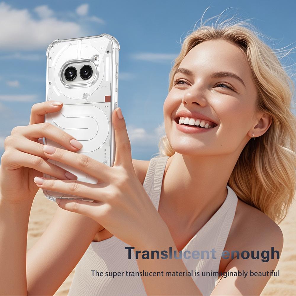 KEYSION Four-Corners Shockproof Transparent Case for Nothing Phone 2A Plus Soft TPU+PC Clear Phone Cover for Nothing Phone 2A
