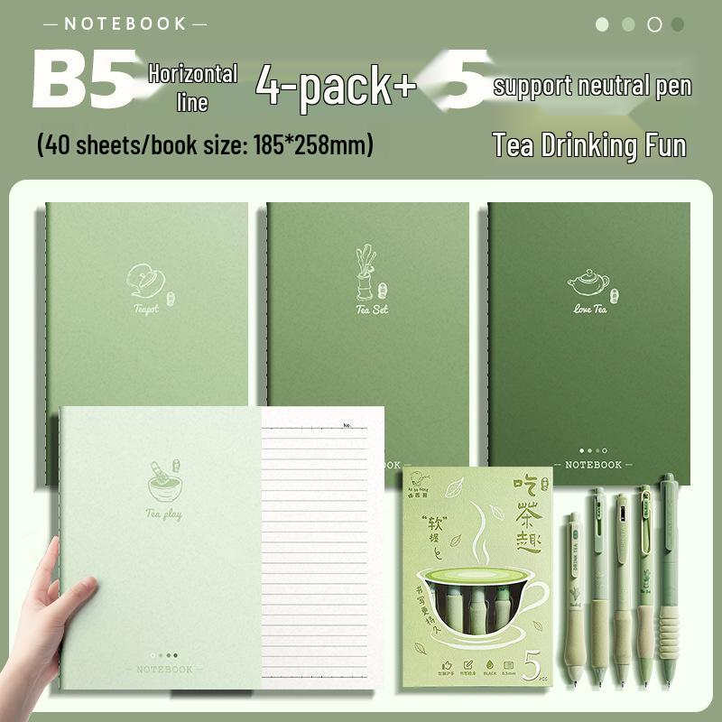 Gradient Soft Cover Notebook - Large Size, Thick, for Middle & High School Students