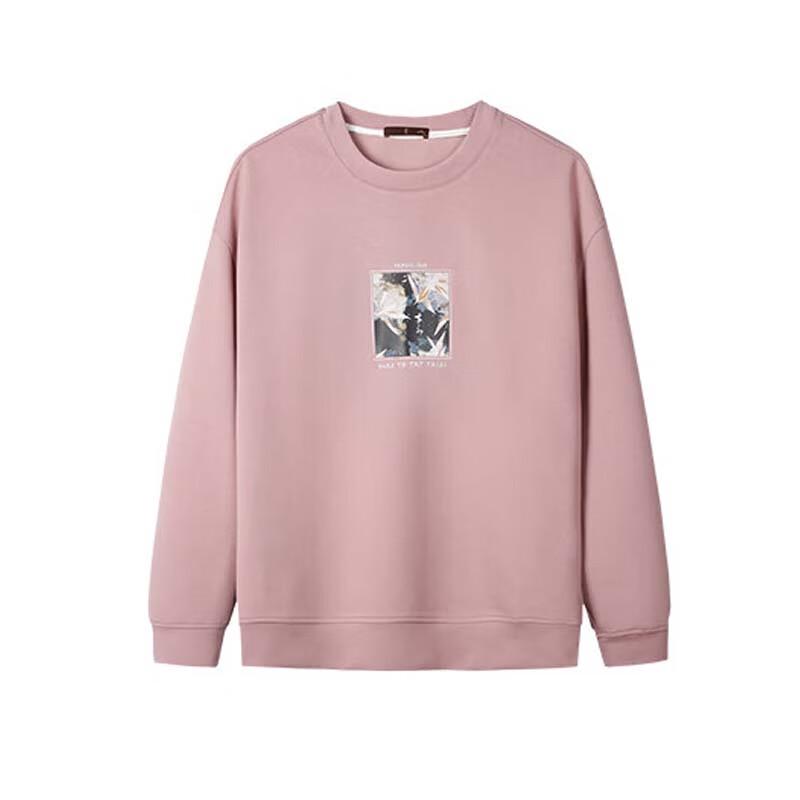TRIES Men's Chinese Ink Floral Print Round Neck Sweatshirt