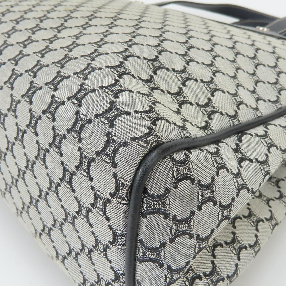 Used CELINE Tote Bag Macadam gray black simple