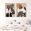 Black Woman Nordic Poster Print Wall Art Africa Boho Girl Canvas Painting Prints Hand Wall Pictures For Living Room Club Decor