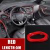 16ft Car Interior Door Gap Edge Line Molding Trim Strip Decorate Accessories Red