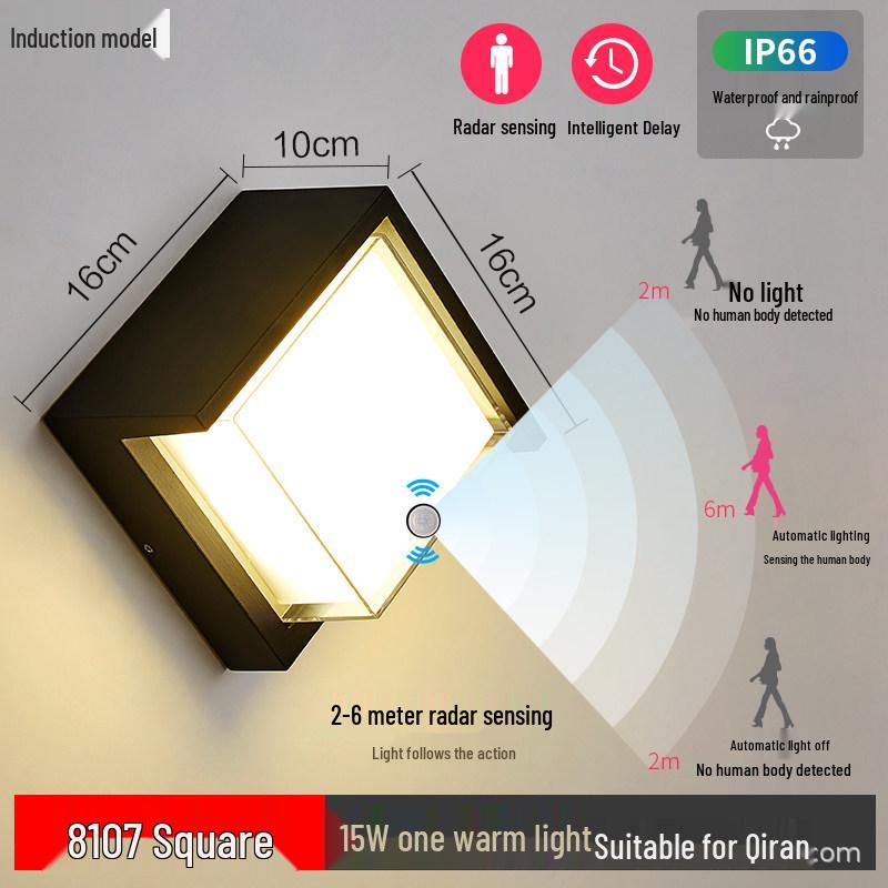 Nordic Creative Waterproof LED Outdoor Wall Lamp for Courtyard, Corridor, Hallway, Balcony