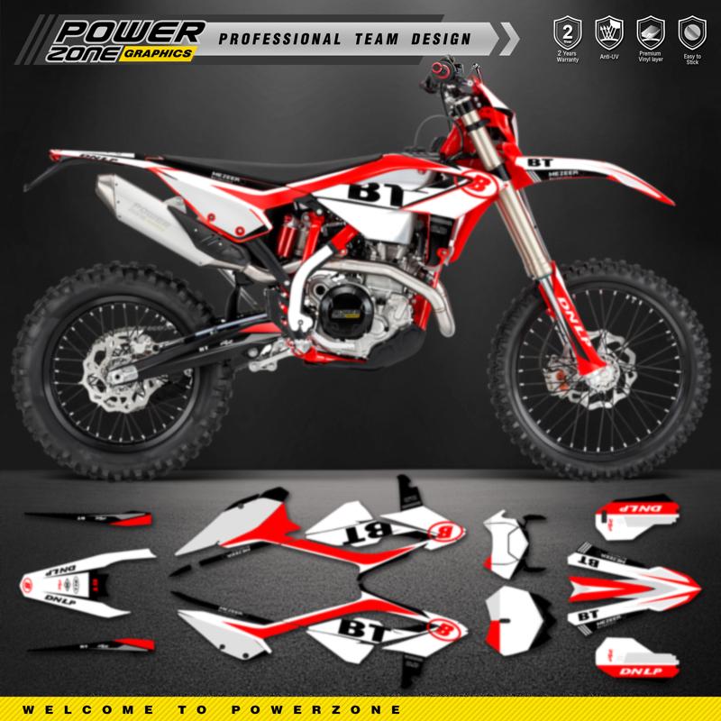 PowerZone Motorcycle Graphics Adhesive Decal Stickers For BETA RR 2023 2024 2025 ENDURO 125 200 250 300RR 350 390 430 480