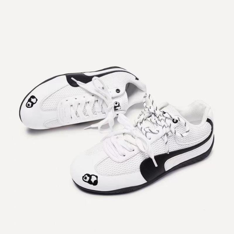 Kitten Embroidery Red Summer Retro Racing Shoes Women's Summer Mesh Breathable Casual Lightweight Sports