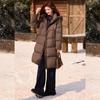 Women's Puffy Long 90% Duck Down Hooded Coat