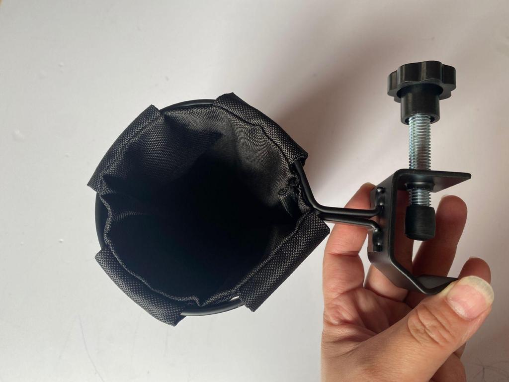 Drum Rack & Mic Stand Accessory Holder with Music, Cup, and Drumstick Storage