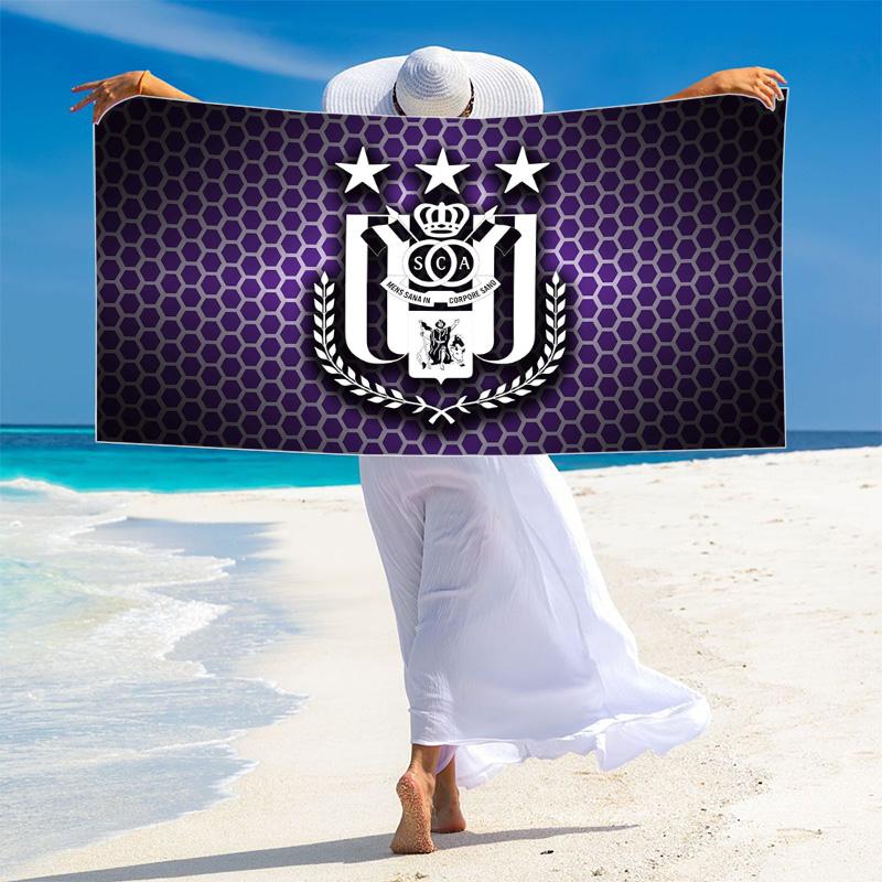 RSC Anderlecht Druck Strandtuch, Großes Weiches Schnelltrocknendes Handtuch für Strand Camping Schwimmen