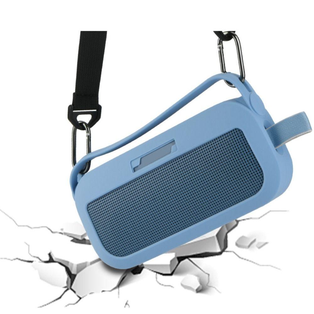 Silicone Speaker Protective Cover Replacement Portable Case Shell with Shoulder Strap Protector for Bose SoundLink Flex 1/2